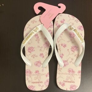Havaianas LoveShackFancy Pink Floral Flip Flops